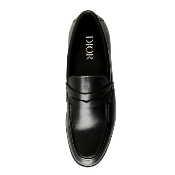 Dior Men's Black 100% Leather Loafers Dress Shoes US 10 IT 43 - Picture 7 of 8
